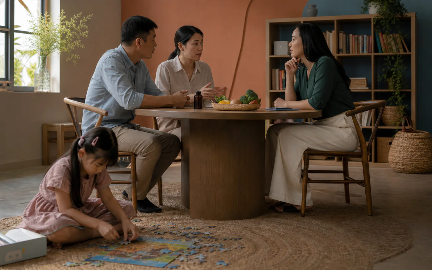 Một người mẹ Việt Nam trao đổi với chuyên gia về biểu đồ tăng trưởng và các lọ bổ sung