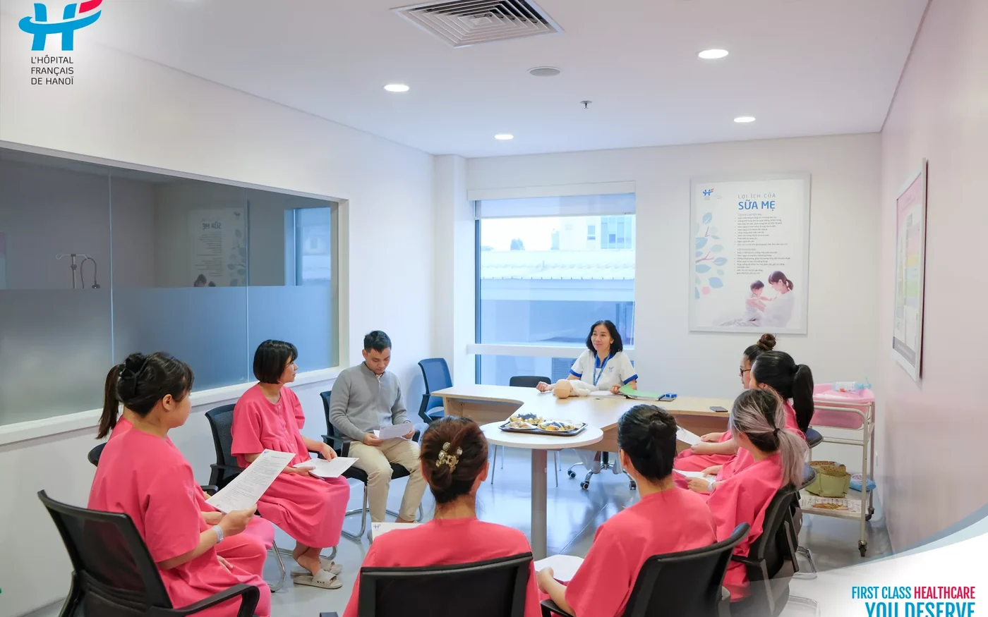 Một buổi học tiền sản tại Bệnh viện Việt Pháp Hà Nội