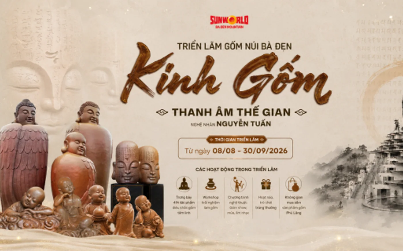 Tác phẩm gốm trong triển lãm Kinh gốm