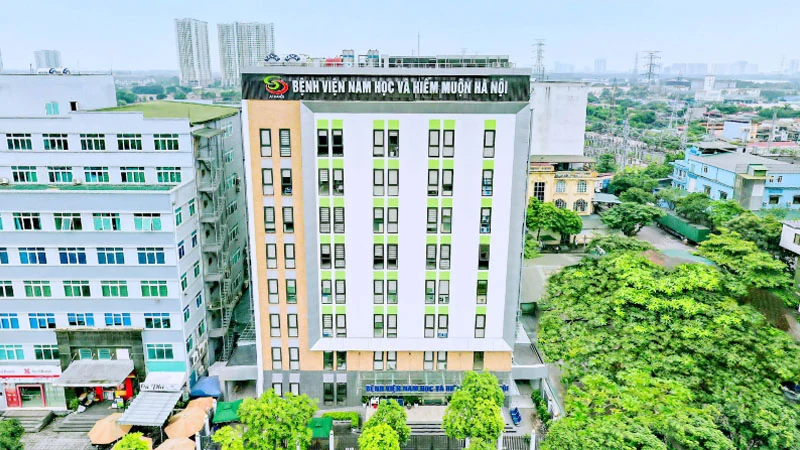 Ngoại thất bệnh viện · Bệnh viện Nam học và Hiếm muộn Hà Nội