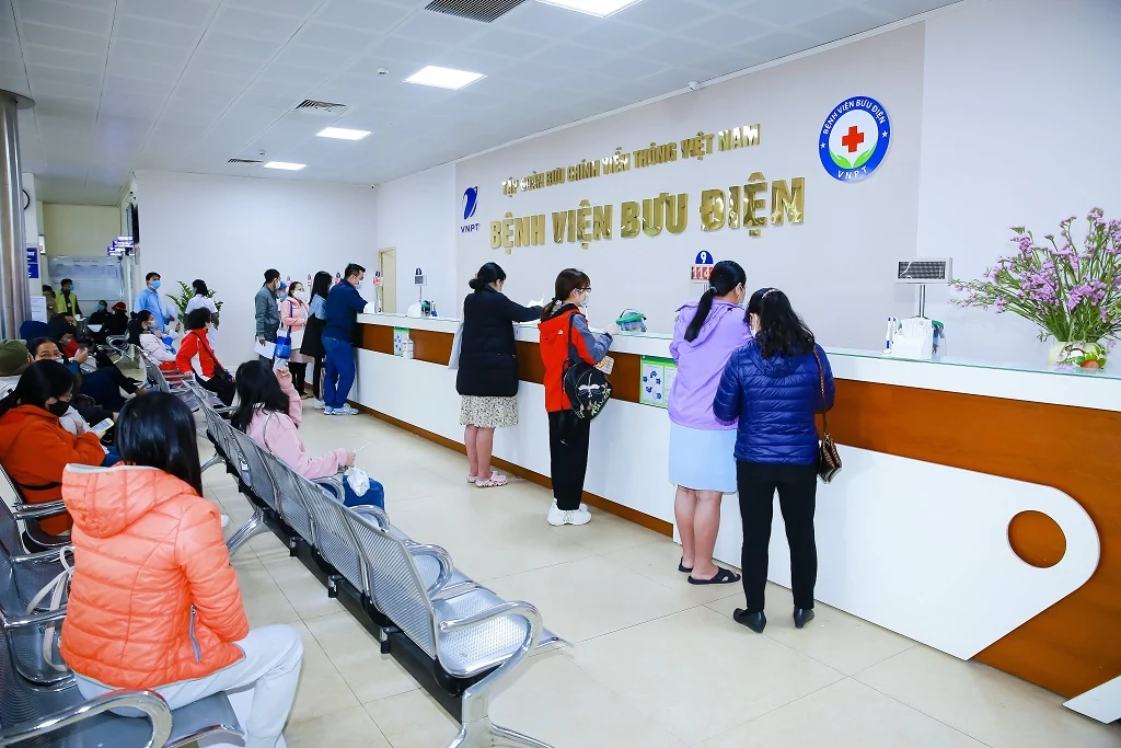 Khu tiếp đón bệnh viện · Bệnh viện Bưu Điện - Trung tâm Hỗ trợ sinh sản
