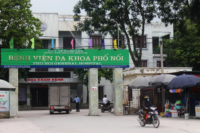 Ngoại thất bệnh viện · Bệnh viện Đa khoa Phố Nối