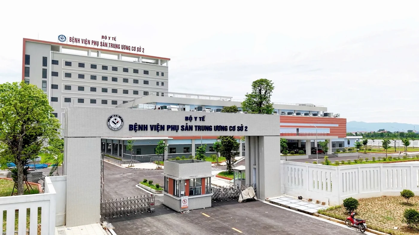 Ngoại thất bệnh viện · Bệnh viện Phụ Sản Trung ương - Trung tâm Hỗ trợ sinh sản Quốc gia, cơ sở 2
